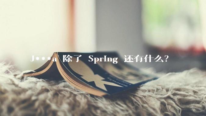 J***a 除了 Spring 还有什么？